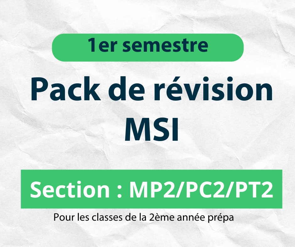 Pack revision MSI - semester 1